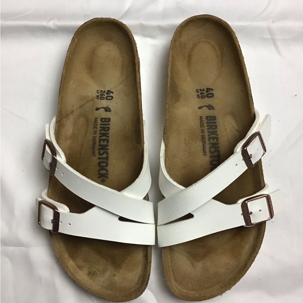 Birkenstock Yao  Slide Sandal in White Sz 40